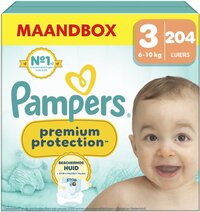 Pampers Premium Protection Maat 3 - 204 Luiers - Maandbox