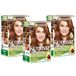 Garnier Nutrisse Crèmekleuring, Licht Barnsteen 64, Permanente Haarkleur met 5 Voedende Oliën, Verpakking van 3