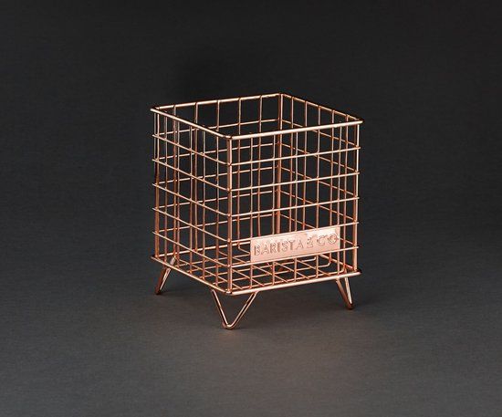 Barista & Co Koffiecup Mand - RVS - Koper - Vierkant - 80 Capsules