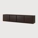 Ethnicraft Zwevend TV-meubel PI Gevernist Mahoniehout, 225cm - Rose Brown