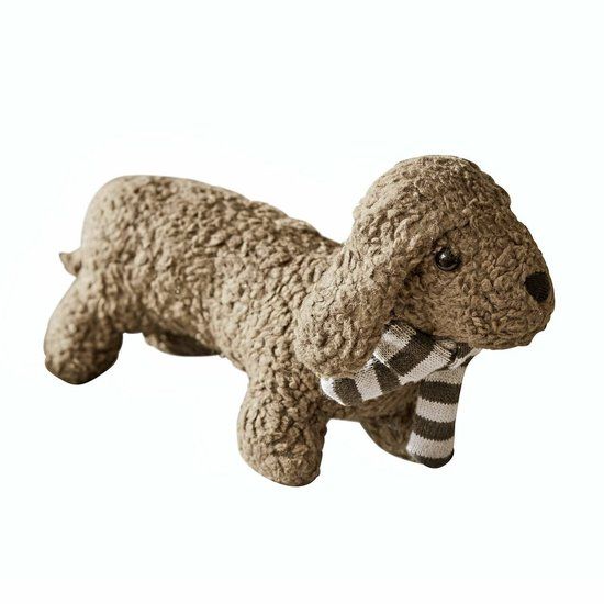 LOBERON Knuffeldier met rammelaar Frolicks bruin
