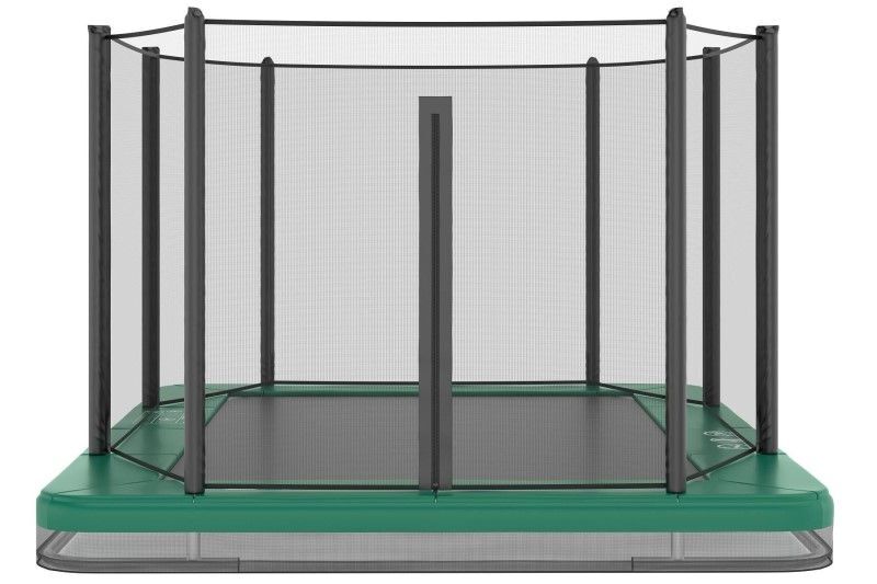 Akrobat Orbit inground trampoline 305x183cm met net Groen