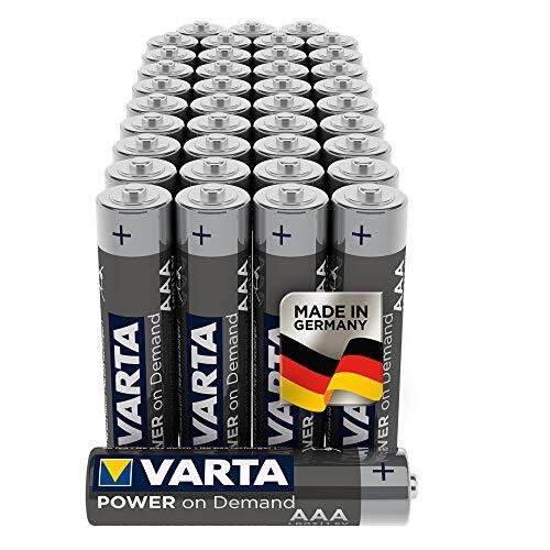varta Power on Demand AAA Micro Batterijen (geschikt voor computeraccessoires, smart home-apparaten of zaklampen) Verpakking met 40 stuks