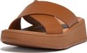 FitFlop Dames sandalen F-Mode Leather Flatform Cross Slides FW5