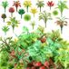 Miniature plants, 100 pieces - Artificial plants - Materials for craft projects - Garden decoration - Architecture for model railways - Microlandscapes - Model trees