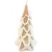 Dekohelden24 Hoogwaardige kaars als dennenboom, kerstkaars, figuurkaars als kerstboom, dennenboom kaars in parelmoer met glitter, handgemaakt, afmetingen: H/Ø ca. 21 x 11 cm.