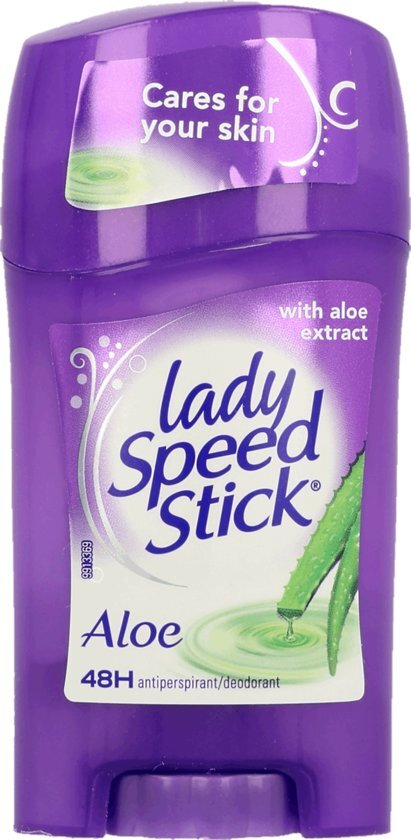 Lady Speed Stick AloÃ« Vera - Antiperspirant - Deodorant Stick - 45 g - Alcoholvrij - 24-uur Zweetbescherming - Anti-witte strepen â€“ Lichaamsverzorging â€“ Persoonlijke Verzorging â€“ Mooi & Gezond â€“ BESTVERKOCHTE Deodorant in de VS