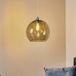 SOLLUX LIGHTING Hanglamp Colour, glazen kap grafietgrijs