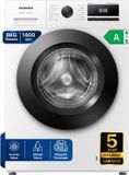 Heinner HWM-HME8014IVA20+++ Wasmachine - 8 kg - 1400 tpm - Energieklasse A-20% - Inverter Motor - Stoomfunctie met Allergy Steam & Baby Steam Care - 15 Programma's - Quick Wash 15 min - Wit - 5 Jaar Garantie