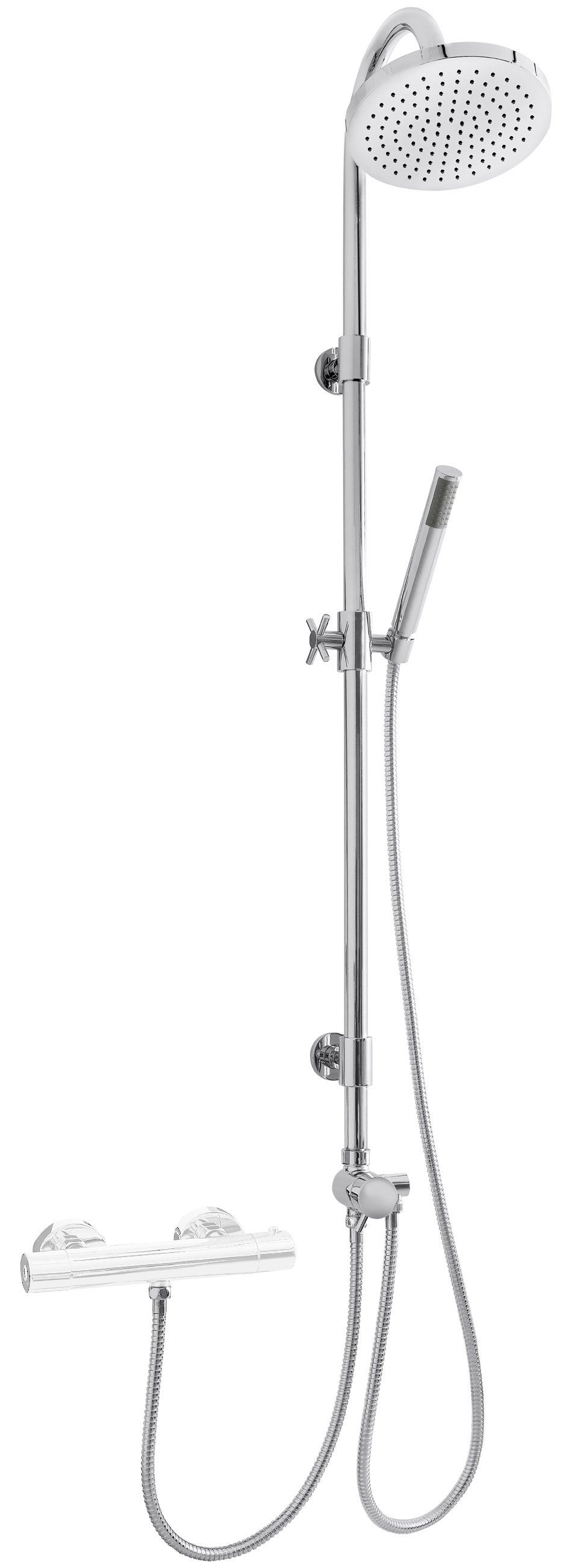 Wiesbaden Altara opbouwset chroom - 120 cm