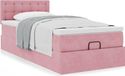 Maison Exclusive lit plateforme avec matelas, rose, 80x200 cm, velours