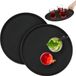 Relaxdays Horeca Dienblad, Set van 2, Ø 40 cm, Antislip, Zwart