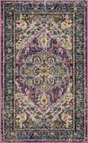 Safavieh Boho Chic Geweven Vloerkleed voor Binnen, Monaco Collectie, MNC251, in Violet & Lichtblauw, 122 X 170 cm