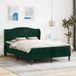 Maison Exclusive - Cadre de lit en velours vert foncé 140 x 190 cm avec matelas