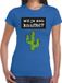 Bellatio Decorations Shoppartners Bv Wil je een Knuffel tekst t-shirt blauw dames - dames shirt Wil je een Knuffel? L