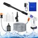Nettoyant haute pression portable - Alimenté par batterie, 25 bar, 21V - batterie 1,5Ah, 1 batterie incluse - tuyau de 5 mètres - pulvérisateur de mousse - raccords rapides