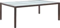 Maison Exclusive Table de jardin exclusive, couleur marron, dimensions 200x150x74 cm, en résine tressée