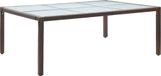 Maison Exclusive Table de jardin exclusive, couleur marron, dimensions 200x150x74 cm, en résine tressée