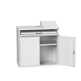 Bott Verso Computerkast | 1050x550x1130mm | 1 Legbord | 1 Schuiflade | 2 Deuren | RAL 7035