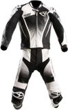 MUGENRACE Sidegun Zwart Wit Geperforeerd 2-Delig Motorpak - Racepak Maat 52
