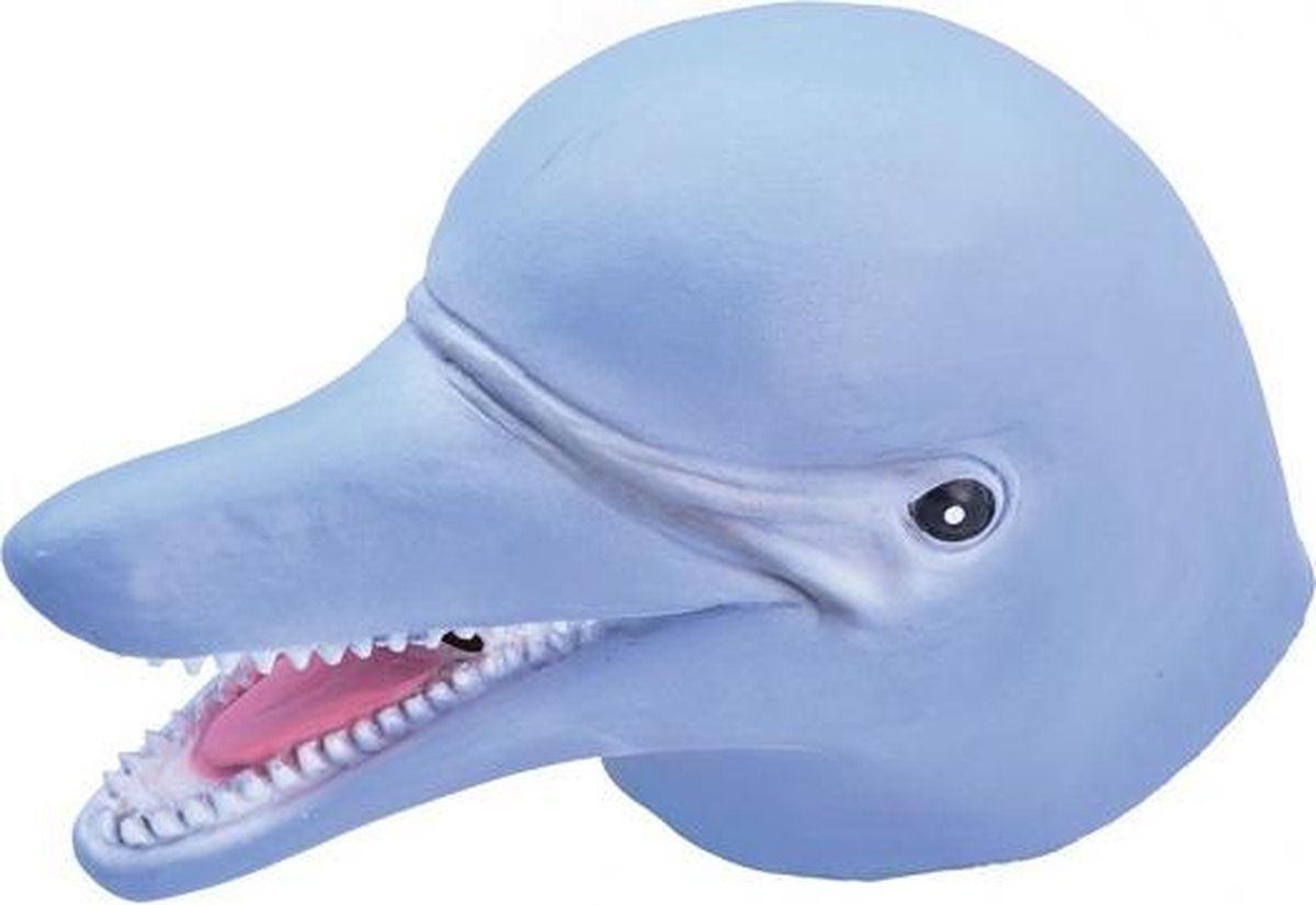 Dolfijnen masker voor volwassenen - blauw - rubber - EAN: 8718758745211