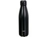 Cook Concept Travel drinkfles voor warme en koude dranken - zwart - roestvrij staal - met schroefdop - 500 ml