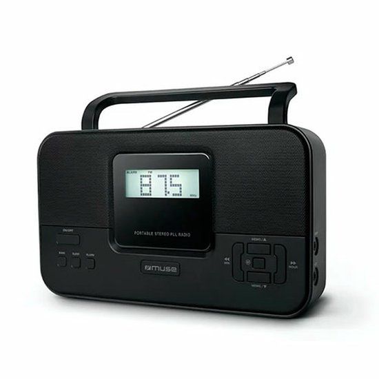 Muse Portable Digitale Radio Zwart AM FM