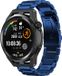 Strap-it Bracelet de montre connectée en acier - Bleu - Convient pour Huawei Watch GT Runner - 22mm