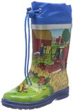 BECK Regenlaarzen 'Bauernhof' sand / royal blue/koningsblauw / donkergrijs / groen / rood