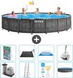 Intex Rond Prism Frame Greywood Zwembad - 549 x 122 cm
