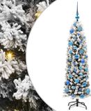 vidaXL Kunstkerstboom Groen 150 cm PVC en Staal en Kunststof