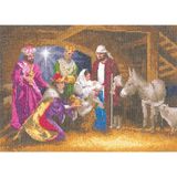 Heritage Crafts Borduurset met kruissteek geteld motief geboorte - Evenweave