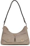 GUESS Blake Convertible Shoulder Bag Bone Logo crème