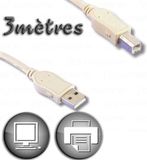 Lineaire PCUSB212E USB-kabel 3 m USB 2.0 USB A USB B Beige