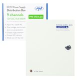CCTV PNI STC15.2A CCTV voeding in metalen doos, 12V, 15A, 180W, 9 uitgangen