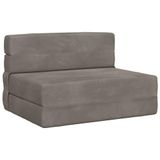 vidaXL Vouwbare Sofa Bed Lichtgrijs 100 x 80 x 60 cm Stof