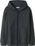 Name it Sweatvest Capuchon Kinderen Dark Grey Melange Maat 122/128