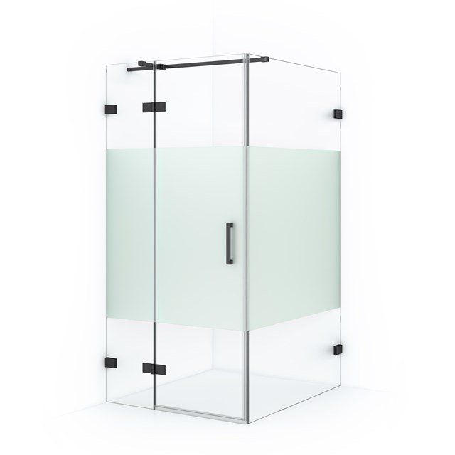 Maxaro Douchecabine Diamond 120x90cm 8mm Helder Veiligheidsglas Zwart Chroom