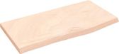 vidaXL Wastafelblad - 60x30x2 cm - Massief Eikenhout