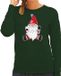 Bellatio Decorations foute kersttrui / sweater - voor dames - karaoke gnoom - groen - kerstkabouter XL