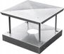 MAT CHYRA Roestvrijstalen afzuigkap voor open haard, 40 x 100 cm, afzuigkap met voet