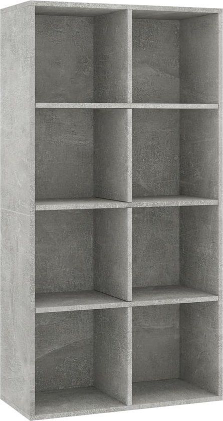 vidaXL Boekenkast/dressoir - 66x30x130 cm - bewerkt hout - betongrijs