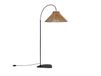 Lampe sur pied en métal avec abat-jour en corde h155cm - bois clair