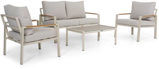Domani Furniture Loungeset 4 personen Aluminium Zand/Beige