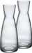 Bormioli Rocco carafe à boisson/eau ou petit vase - 2x pièces - verre - transparent - D10 cm x H25 cm - 1000 ML