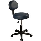 Master Massage Backrest Rolkruk, draaikruk met rugleuning, in hoogte verstelbaar, koningsblauw