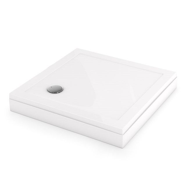 Maxaro Hoge Douchebak 90x90cm Vierkant Acryl Hoogglans Wit