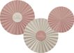 Folat Deco papieren waaiers Crème Rose (3 stuks)