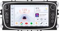 Happiq Autoradio Bluetooth et CarPlay – Convient pour Ford Focus, S-Max, Mondeo, Galaxy, C-Max, Kuga – Compatible Apple et Android – Stéréo – Navigation – 6Go 64Go – 7