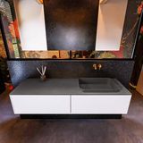 Mondiaz ERIN 150cm badmeubelset Talc/Dark grey